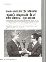 Doanh nghiệp tiếp cận chất lượng toàn diện thông qua các tiêu chí giải thưởng chất lượng quốc gia