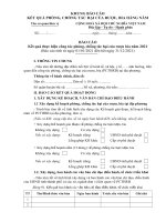 BÁO CÁO Kết quả thực hiện công tác phòng, chống tác hại của rượu bia năm 2021