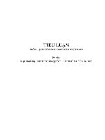 Lịch sử đảng cộng sản việt nam  đại hội đại BIỂU TOÀN QUỐC lần THỨ VI của ĐẢNG