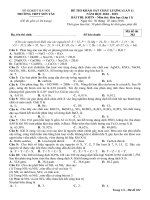  Mẫu trình bày đề thi trắc nghiệm: (Áp dụng cho các môn Lý, Hóa, Sinh)