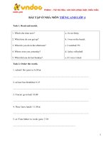 Phiếu bài tập ở nhà tiếng anh lớp 4 trong thời gian nghỉ dịch   ngày 0903   vndoc com