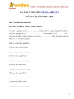 Phiếu bài tập ở nhà tiếng anh lớp 4 trong thời gian nghỉ dịch   ngày 1203   vndoc com