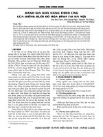 KHOA HỌC CÔNG NGHỆ: ĐÁNH GIÁ KHẢ NĂNG THÍCH ỨNG CỦA GIỐNG BƯỞI ĐỎ HÒA BÌNH TẠI HÀ NỘI