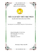 kINH TẾ CHÍNH TRỊ MÁC Quy luật giá trị và sự vận dụng quy luật giá trị