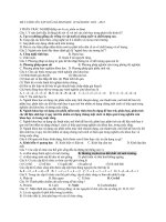 ĐỀ CƯƠNG ôn TẬP GIỮA KÌ SINH HỌC 10 NĂM HOC 2022