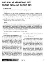 Học sinh và vấn đề đạo đức trong sử dụng thông tin