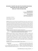 Vận dụng lí thuyết giàn giáo của Vygotsky vào dạy học chủ đề môn Hoá học nhằm phát triển năng lực tự học cho học sinh
