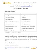 Phiếu bài tập ở nhà tiếng anh lớp 4 trong thời gian nghỉ dịch   ngày 0205   vndoc com