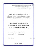 THIẾT kế và THI CÔNG THIẾT bị GIÁM sát NHIỆT độ, độ ẩm, điều KHIỂN THIẾT bị tự ĐỘNG THÔNG MINH từ XA