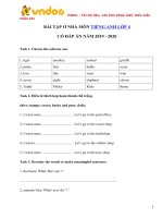 Phiếu bài tập ở nhà tiếng anh lớp 4 trong thời gian nghỉ dịch   ngày 1903   vndoc com