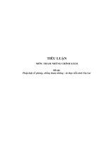Tiểu luận cao học tham nhũng chính sách   PHÁP LUẬT về PHÒNG, CHỐNG THAM NHŨNG   từ THỰC TIỄN TỈNH GIA LAI