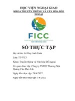 báo cáo thực tập tại Công ty TNHH Thương Mại Quảng Cáo Mai Anh