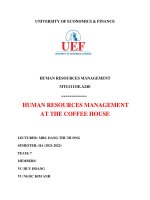 Human Resources Management  The Coffee House