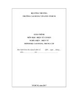 Giáo trình Điện tử cơ bản (Nghề: Điện – Điện tử - Trình độ: Cao đẳng, Trung cấp) - Trường CĐ Kinh tế - Kỹ thuật Vinatex TP. HCM