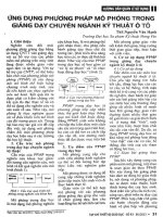 ứng dụng phương pháp mô phỏng trong giảng dạy chuyên ngành kỹ thuật ô tô