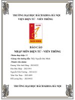 BÁO cáo NHẬP môn điện tử VIỄN THÔNG đề tài hệ THỐNG tưới nước tự ĐỘNG