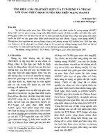 Tìm hiểu giải pháp kết hợp của TCP reno và vegas với giao thức định thuyến ZRP trên mạng manet