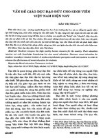 Vấn đề giáo dục đạo đức cho sinh viên việt nam hiện nay