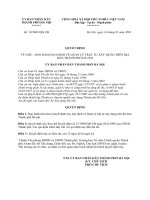 QUI ĐỊNH VỀ QUẢN LÝ TRẬT TỰ XÂY DỰNG TRÊN ĐỊA BÀN THÀNH PHỐ HÀ NỘI