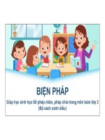 BIỆN PHÁP GIÚP HỌC SINH HỌC TỐT PHÉP NHÂN PHÉP CHIA