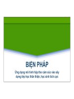 Sáng kiến chủ nhiệm Ứng dụng mô hình hộp thư cảm xúc vào xây dựng lớp học thân thiện