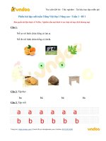 Phiếu bài tập cuối tuần tiếng việt lớp 1 nâng cao