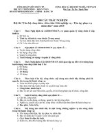 100 CÂU TRẮC NGHIỆM Hội thi “Cán bộ công chức, viên chức Giỏi nghiệp vụ - Tận tụy phục vụ nhân dân”