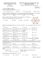 de giua hoc ki 1 toan 11 nam 2022 2023 truong thpt huynh thuc khang quang nam