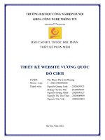 BÁO CÁO BTL THUỘC HỌC PHẦN THIẾT KẾ PHẦN MỀM THIẾT KẾ WEBSITE VƯƠNG QUỐC ĐỒ CHƠI