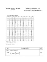 ĐÁP ÁN TOÁN 11