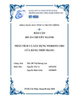BÁO CÁO ĐỒ ÁN CHUYÊN NGÀNH PHÂN TÍCH VÀ XÂY DỰNG WEBSITE CHO CỬA HÀNG THỜI TRANG