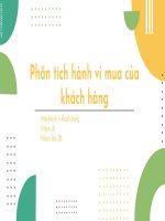 Phân tích hành vi mua của khách hàng TVC của Fami