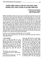 Nhận diện hành vi rủi ro của học sinh trung học phổ thông ở hà nội hiện nay