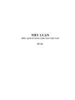 Tiểu luận cao học   ĐẢNG CỘNG sản VIỆT NAM RA đời và CƯƠNG LĨNH CHÍNH TRỊ đầu TIÊN của ĐẢNG