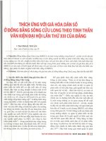 Thích ứng với già hóa dân số ở đồng bằng sông cửu long theo tinh thần văn kiện đại hội lần thứ XIII của đảng
