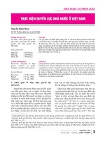 Thực hiện quyền lực nhà nước ở Việt Nam