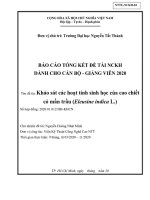 Khảo sát các hoạt tính sinh học của cao chiết cỏ mần trầu (Eleusine indica L.).pdf