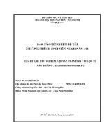 Thử nghiệm tạo sản phẩm trà túi lọc từ nấm Hoàng Chi (Ganodermacolossum Fr) .pdf