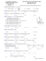 Đề thi thử THPT Quốc gia 2021 môn Toán trường Như Thanh (có đáp án)
