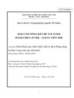 Hoàn thiện quy trình chiết xuất từ nấm Đông trùng hạ thảo ở quy mô sản xuất pilot.pdf