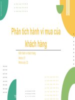 Phân tích hành vi mua của khách hàng fami (vinasoy)