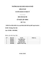 Thiết kế xe điều khiển từ xa qua Bluetooth kết hợp MIT app Inventor