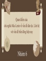 Quan điểm của chủ nghĩa Mác-Lenin về vấn đề dân tộc. Liên hệ với vấn đề biển đông hiện nay