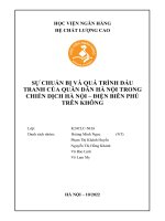 SỰ CHUẨN BỊ VÀ QUÁ TRÌNH ĐẤU TRANH CỦA QUÂN DÂN HÀ NỘI TRONG CHIẾN DỊCH HÀ NỘI – ĐIỆN BIÊN PHỦ TRÊN KHÔNG