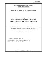 Chẩn đoán và xác định đặc điểm di truyền học của Sri Lanka mosaic virus gây bệnh khảm lá cây Sắn.pdf