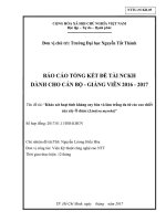 Khảo sát hoạt tính kháng oxy hóa và làm trắng da từ cao chiết của cây Ô dược (Lindera myrha) .pdf