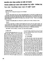 Nghiên cứu tình huống và việc áp dụng trong giảng dạy sinh viên ngành thư viện   thông tin tại các trường đại học việt nam
