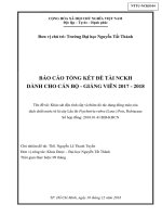Khảo sát độc tính cấp và thăm dò tác dụng đông máu của dịch chiết nước từ lá cây Lấu Đỏ Psychotria Rubra (Lour.) Poir, Rubiaceae.pdf
