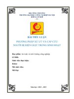 Tiểu luận môn An toàn và môi trường công nghiệp  Đề 8