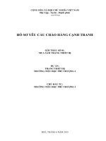 HỒ SƠ YÊU CẦU CHÀO HÀNG CẠNH TRANH GÓI THẦU SỐ 01: MUA SẮM TRANG THIẾT BỊ DỰ ÁN: TRANG THIẾT BỊ TRƯỜNG TIỂU HỌC PHÚ THƯỢNG 1